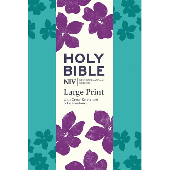 NIV LP SINGLE COLUMN DELUXE REF BIBLE TEAL SOFT TONE