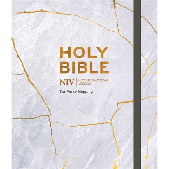 NIV HOLY BIBLE: JOURNAL AND VERSE MAPPING MARBLED
