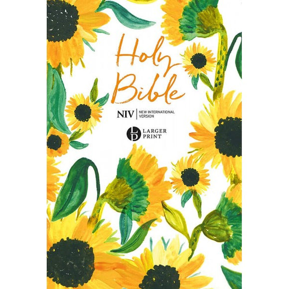 NIV LARGER PRINT BIBLE SUNFLOWER