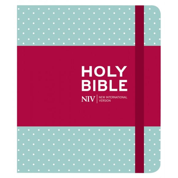 NIV JOURNALLING BIBLE MINT POLKA DOT CLOTH HB