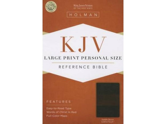 KJV Large Print Personal Size Ref Bible, Saddle Brown