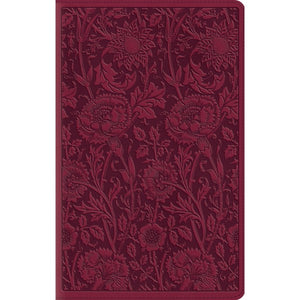 ESV LARGE PRINT BIBLE COMPACT TRUTONE BERRY FLORAL DESIGN