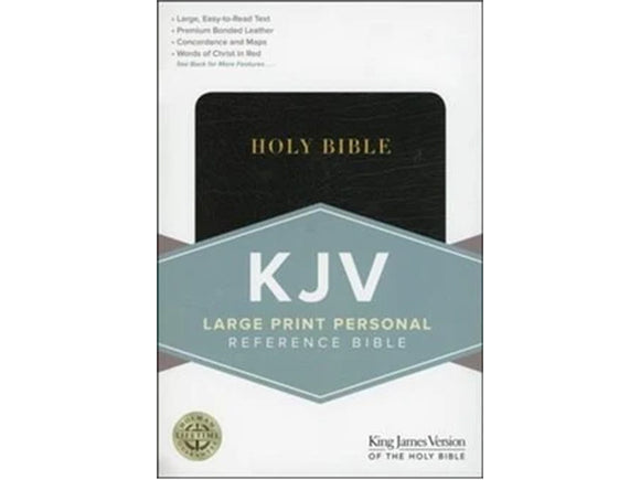 KJV Large Print Personal Size Ref Bible Black Bonded