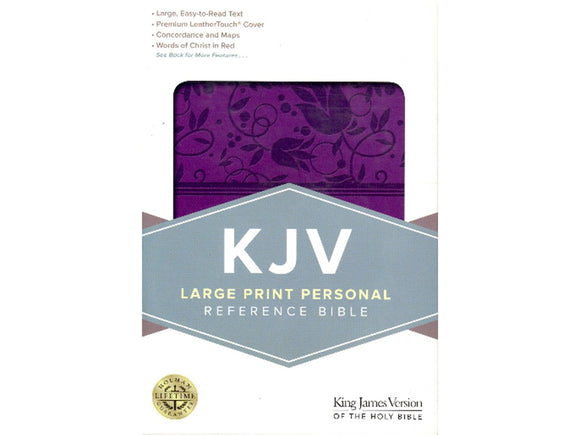 KJV Large Print Personal Size Ref Bible Purple Leather